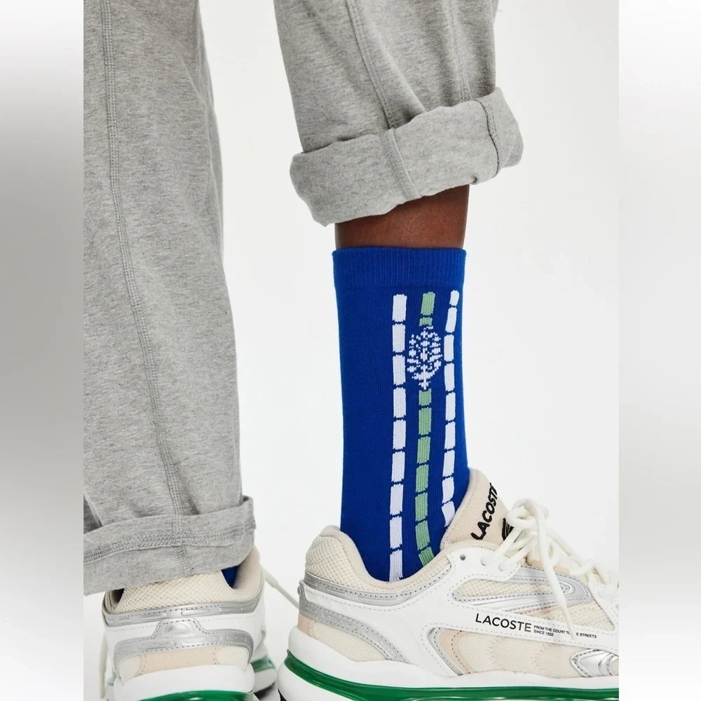 NWT Free People Fast Lane Crew Socks in Blue Combo